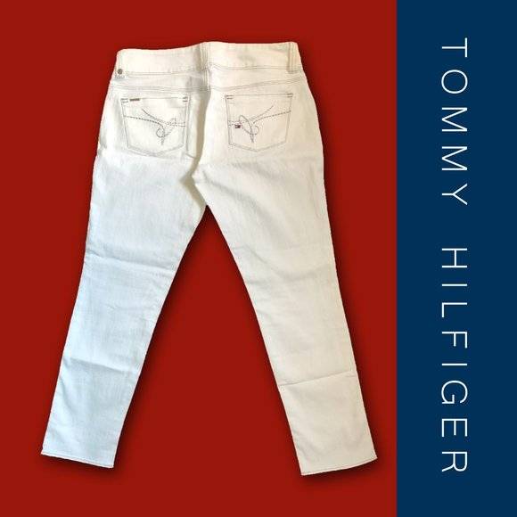TOMMY HILFIGER  white jeans, Tags still on, 77% Cotton Size 33 - Picture 2 of 4